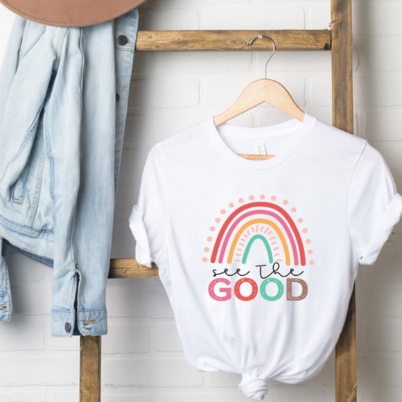 Trindy Clozet Boutique Tops - Be the Good Rainbow Graphic Tee
